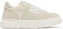MM6 Maison Margiela Kids Off-White & Grey Elastic Logo Sneakers - Thumbnail 1