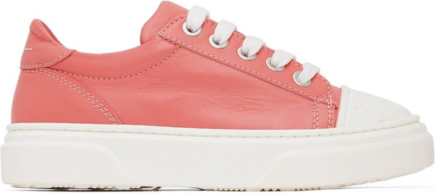 MM6 Maison Margiela Kids Pink Lace-Up Sneakers