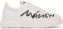 MM6 Maison Margiela Kids White Cursive Logo Sneakers - Thumbnail 1