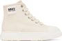 MM6 Maison Margiela Kids White Lace-Up High-Top Sneakers - Thumbnail 1