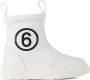 MM6 Maison Margiela Kids White Logo Slip-On Boots - Thumbnail 1