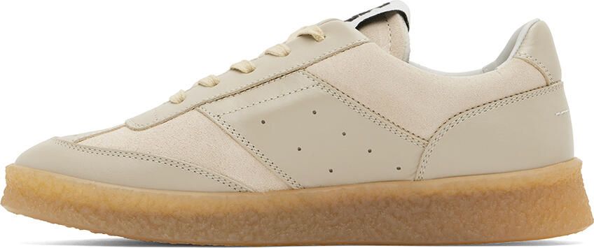 MM6 Maison Margiela Beige 6 Court Sneakers - Picture 3