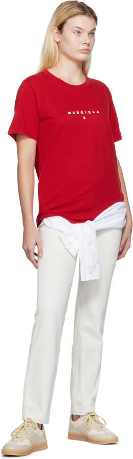 MM6 Maison Margiela Beige 6 Court Sneakers - Picture 4