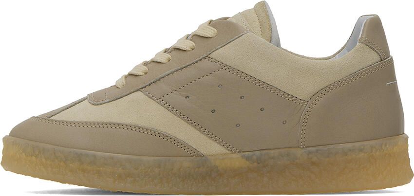 MM6 Maison Margiela Beige Court Sneakers - Picture 3