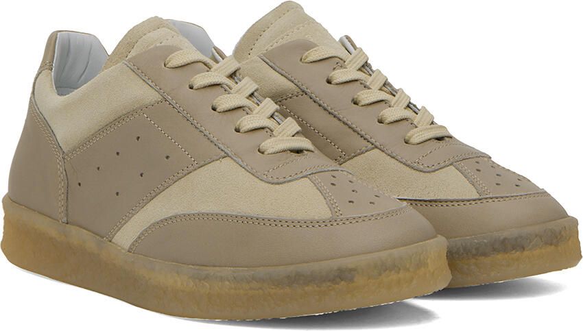 MM6 Maison Margiela Beige Court Sneakers - Picture 2