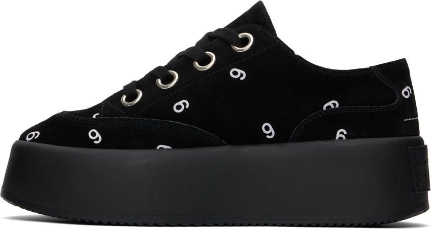MM6 Maison Margiela Black 6 Platform Sneakers - Picture 3