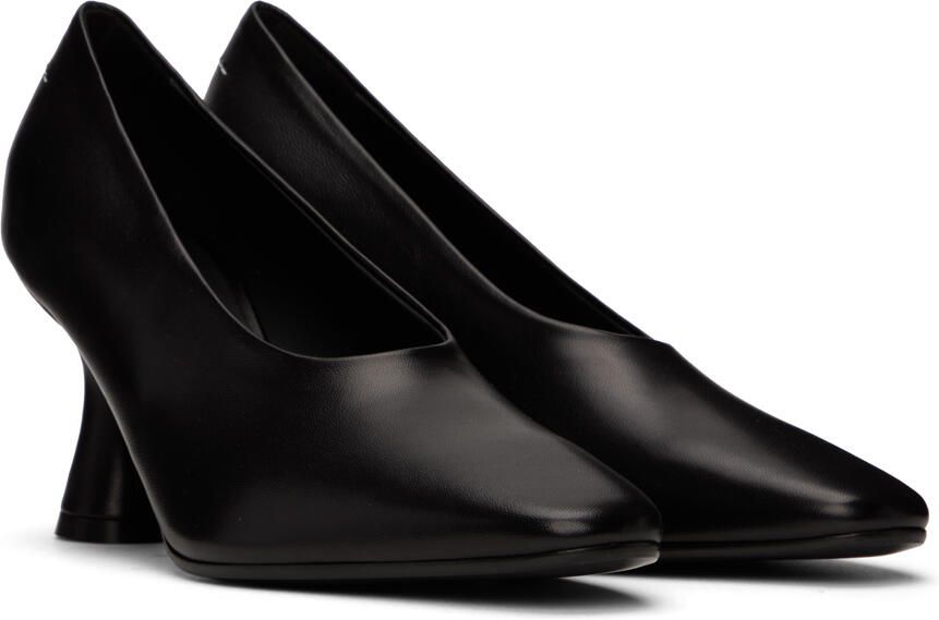 MM6 Maison Margiela Black 6-Stamp Heels - Picture 2