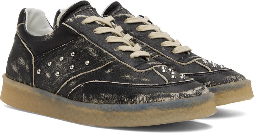 MM6 Maison Margiela Black Distressed Sneakers - Picture 2