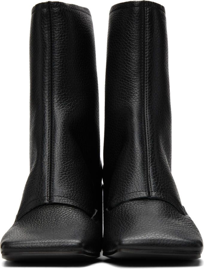 MM6 Maison Margiela Black Double Function Heeled Boots - Picture 2