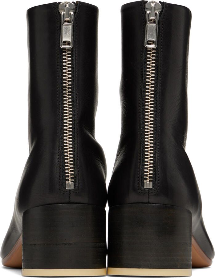 MM6 Maison Margiela Black Leather Boots