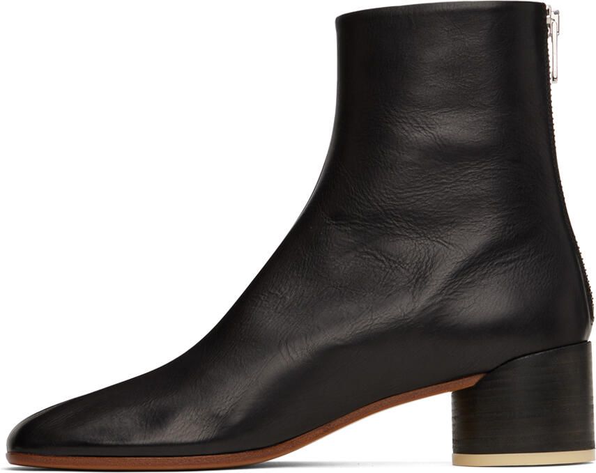 MM6 Maison Margiela Black Leather Boots - Picture 3