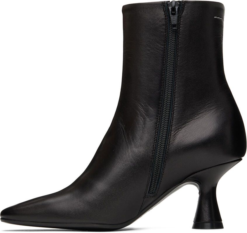 MM6 Maison Margiela Black Nappa Leather Heels - Picture 2