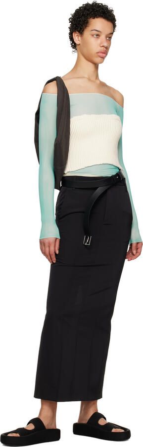 MM6 Maison Margiela Black Platform Slides - Picture 4