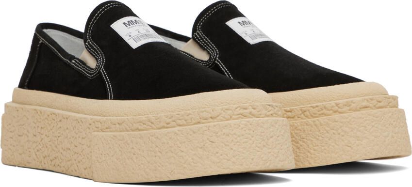 MM6 Maison Margiela Black Platform Slip-On Sneakers - Picture 2