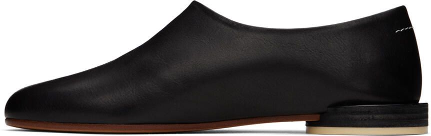 MM6 Maison Margiela Black Square Toe Loafers - Picture 5