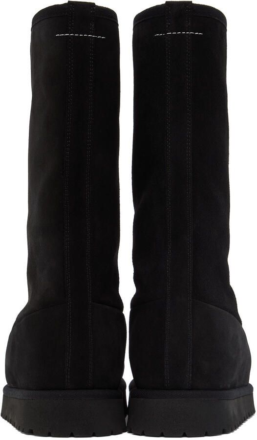 MM6 Maison Margiela Black Suede Boots - Picture 3
