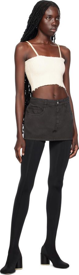 MM6 Maison Margiela Black Thigh-High Sock Boots - Picture 3