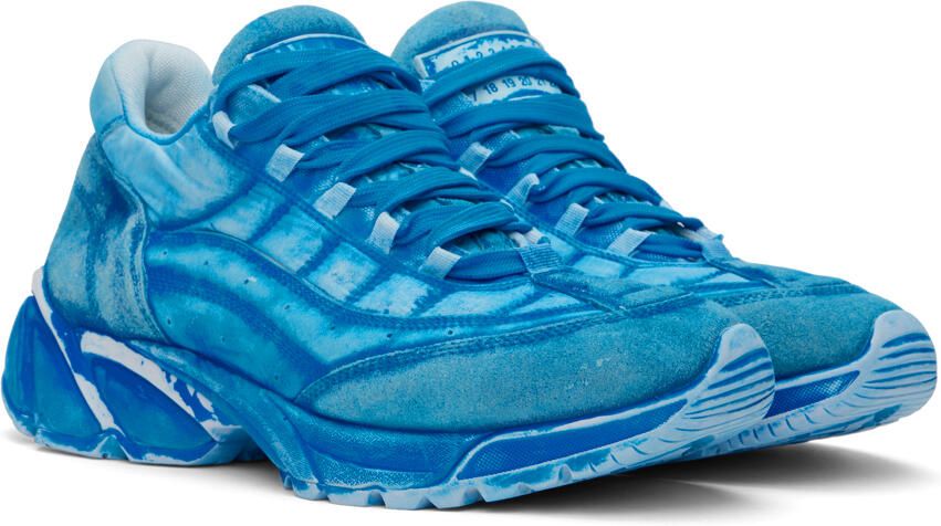 MM6 Maison Margiela Blue Distressed Sneakers - Picture 2
