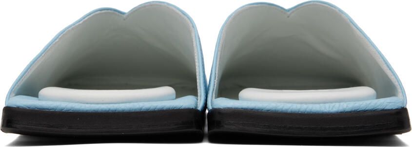 MM6 Maison Margiela Blue Square Toe Slippers - Picture 2