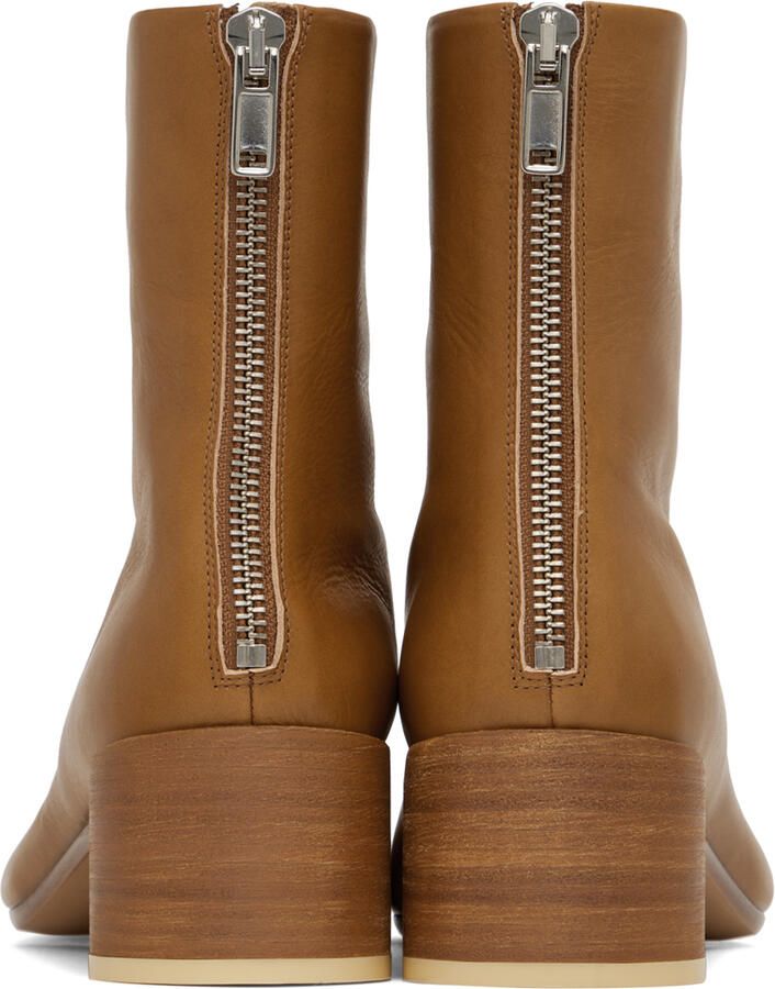 MM6 Maison Margiela Brown Leather Boots