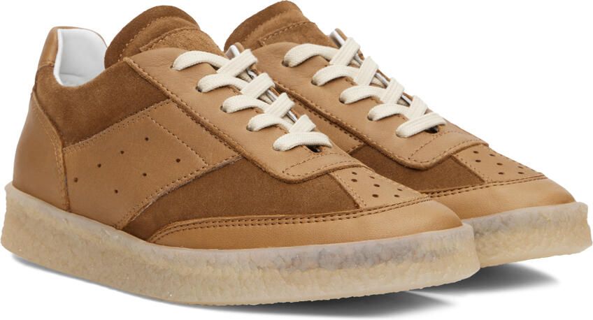 MM6 Maison Margiela Brown Paneled Sneakers - Picture 2