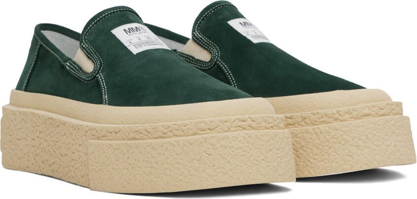 MM6 Maison Margiela Green Platform Slip-On Sneakers - Picture 2