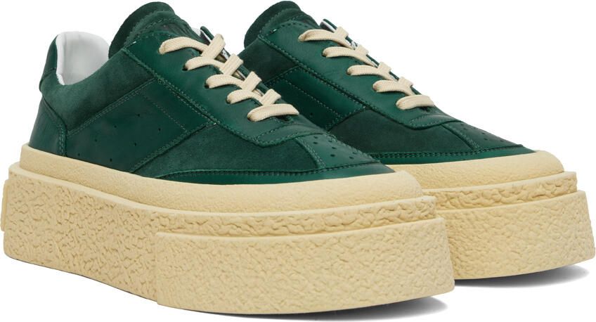 MM6 Maison Margiela Green Platform Sneakers - Picture 2