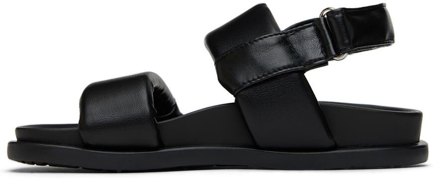 MM6 Maison Margiela Kids Black Leather Sandals - Picture 2