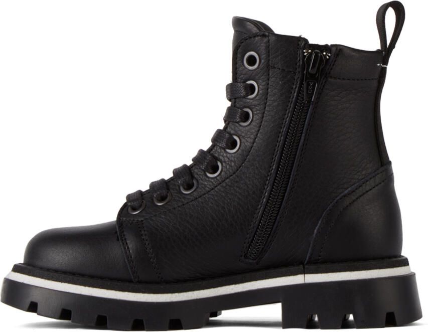 MM6 Maison Margiela Kids Black Logo Boots - Picture 3