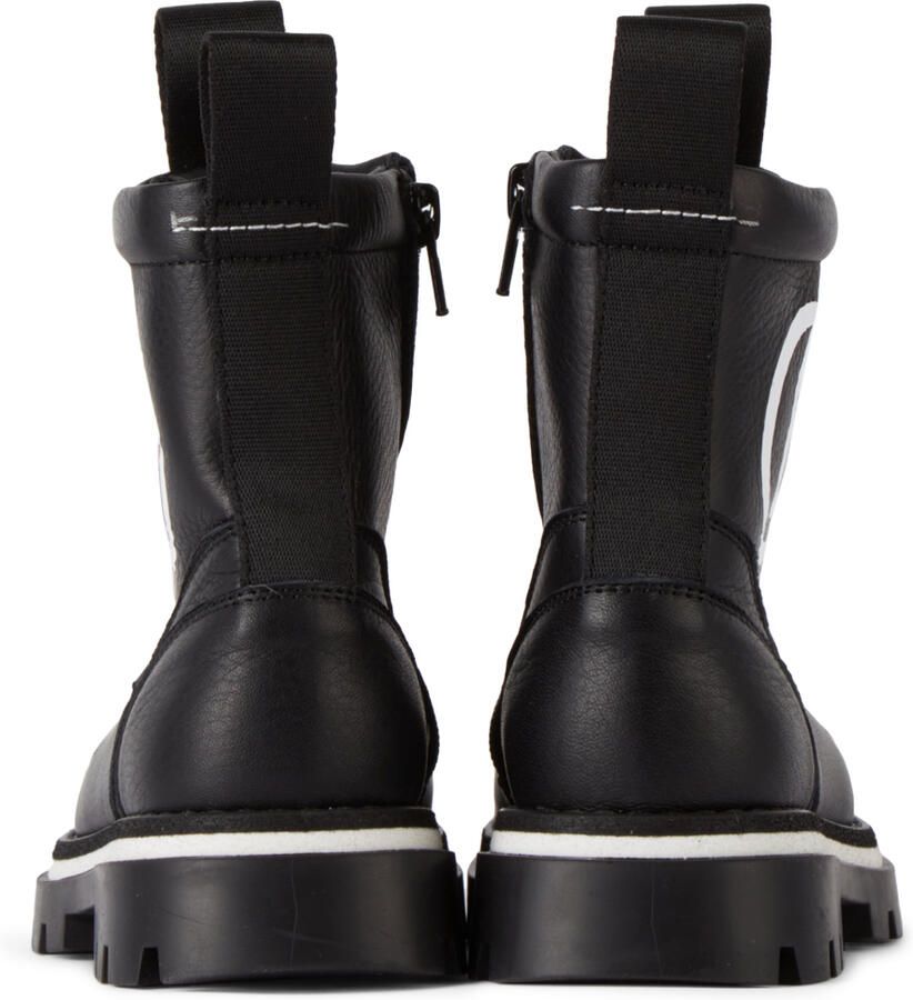 MM6 Maison Margiela Kids Black Logo Slip-On Boots