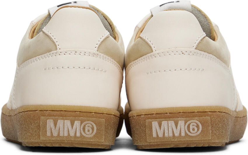 MM6 Maison Margiela Kids Off-White & Beige Paneled Sneakers