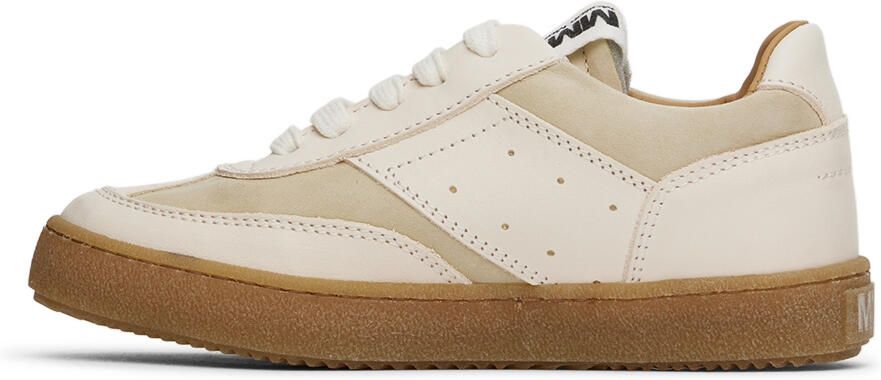 MM6 Maison Margiela Kids Off-White & Beige Paneled Sneakers - Picture 3