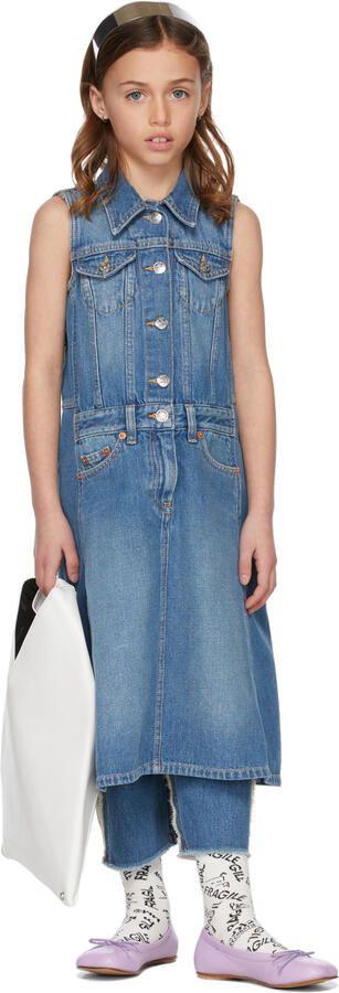 MM6 Maison Margiela Kids Purple Ballerina Flats - Picture 3