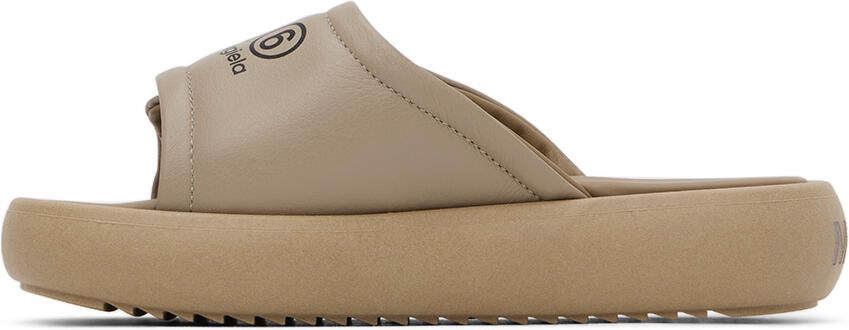 MM6 Maison Margiela Kids Tan Printed Sandals - Picture 3