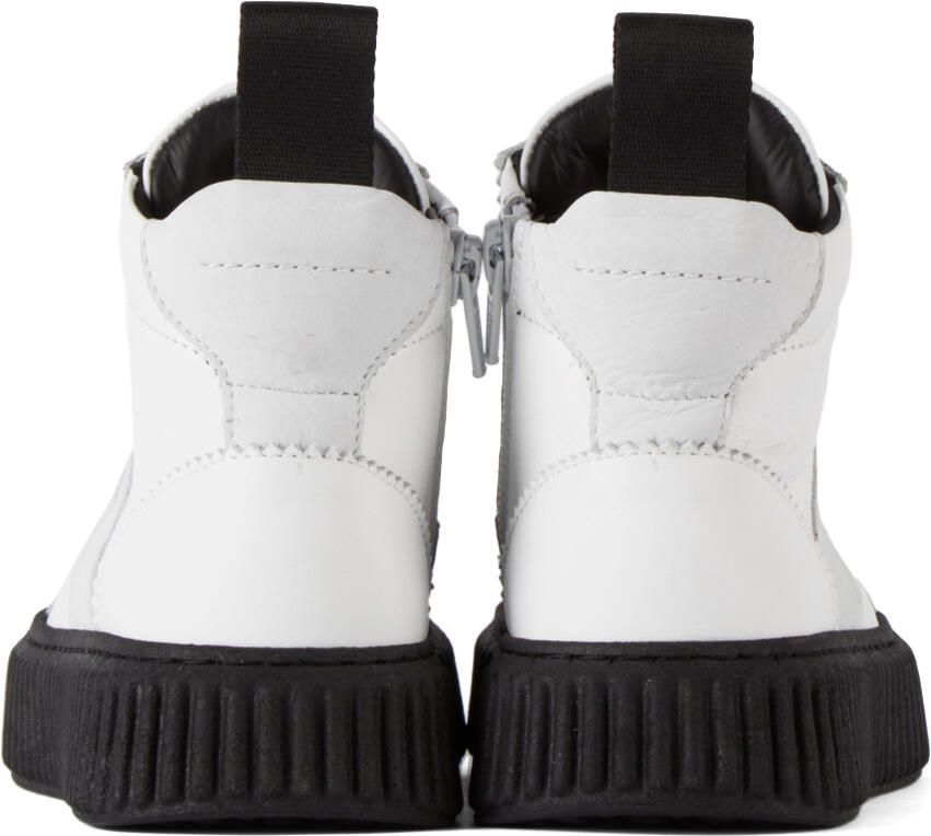 MM6 Maison Margiela Kids White & Black Logo Boots
