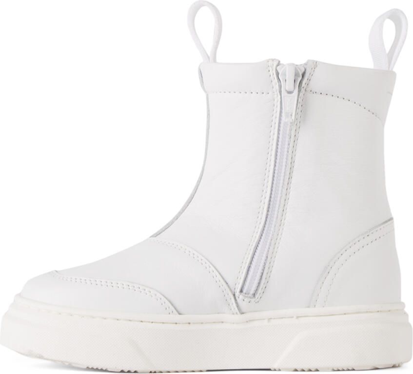MM6 Maison Margiela Kids White Logo Slip-On Boots - Picture 3