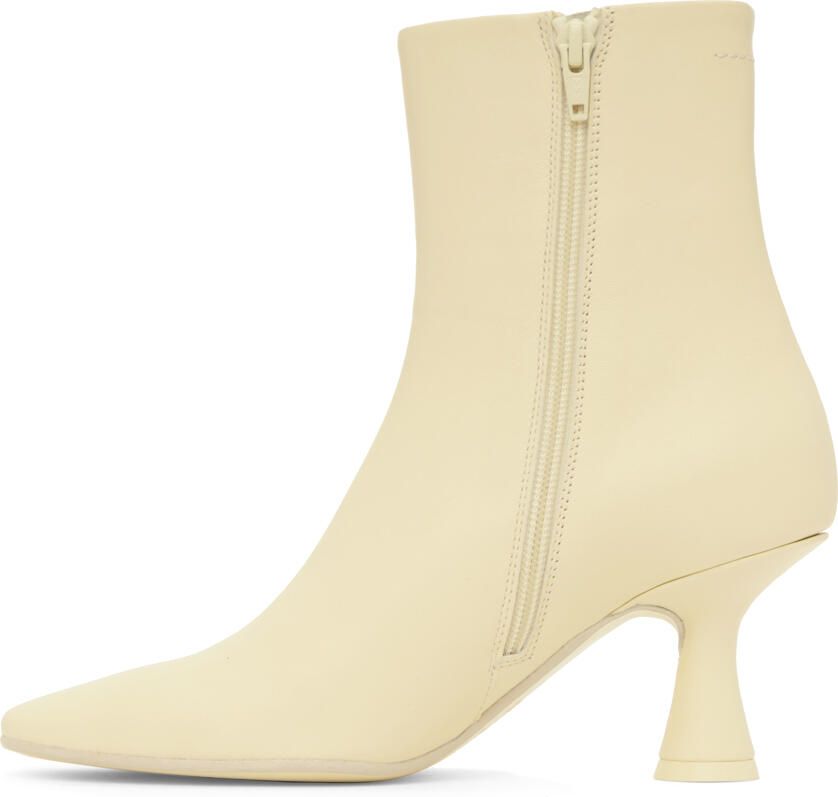 MM6 Maison Margiela Off-White 6-Stamp Boots - Picture 2