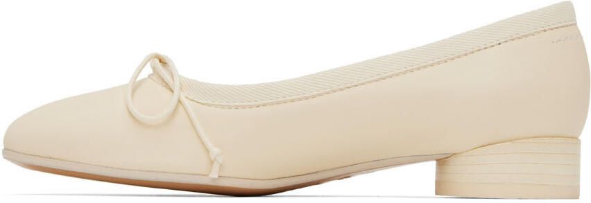 MM6 Maison Margiela Off-White Anatomical Ballerina Heels - Picture 4