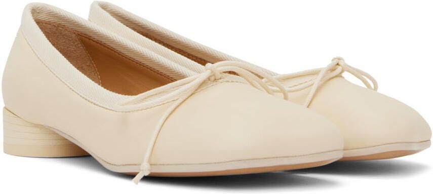 MM6 Maison Margiela Off-White Anatomical Ballerina Heels - Picture 2