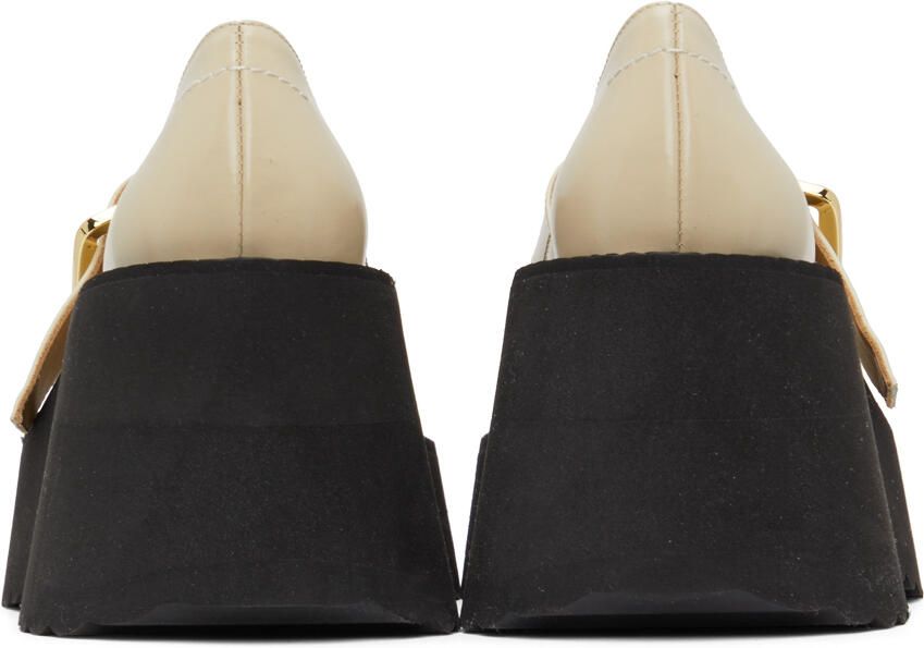 MM6 Maison Margiela Off-White Mary Jane Wedges