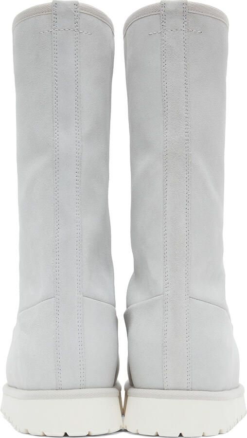 MM6 Maison Margiela Off-White Suede Boots - Picture 5