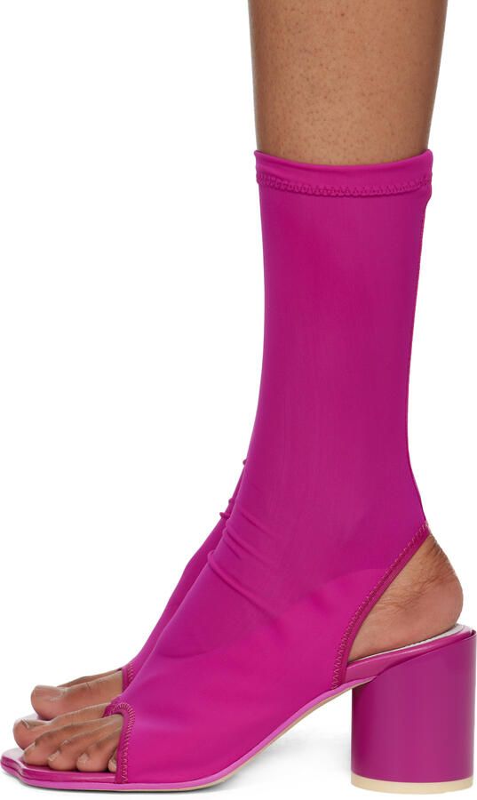 MM6 Maison Margiela Pink Sock Heels - Picture 3