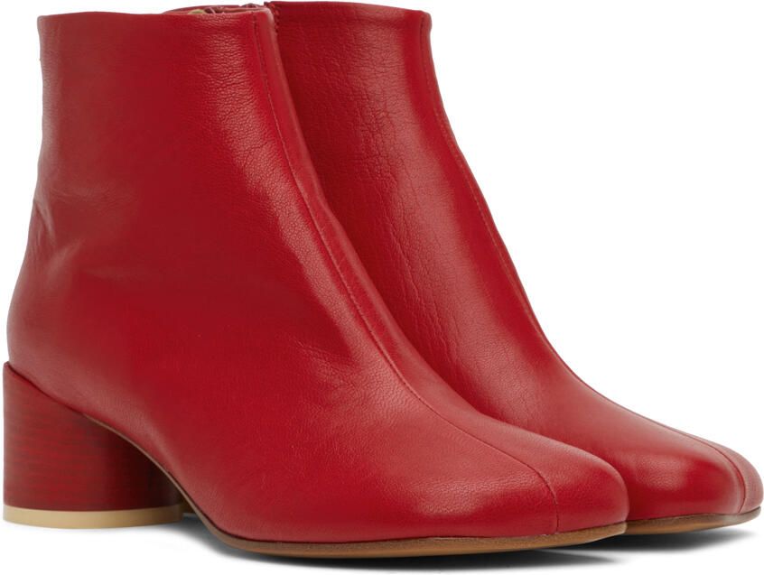 MM6 Maison Margiela Red Anatomic 45 Boots - Picture 2