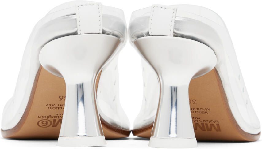 MM6 Maison Margiela Silver Perforated Mules