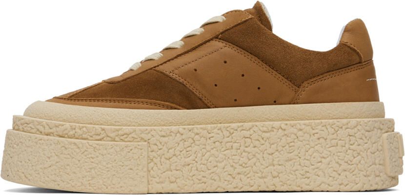 MM6 Maison Margiela Tan Platform Sneakers - Picture 3