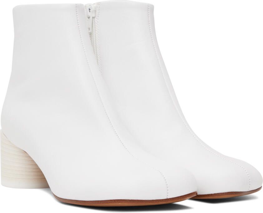 MM6 Maison Margiela White Anatomic 45 Boots - Picture 2