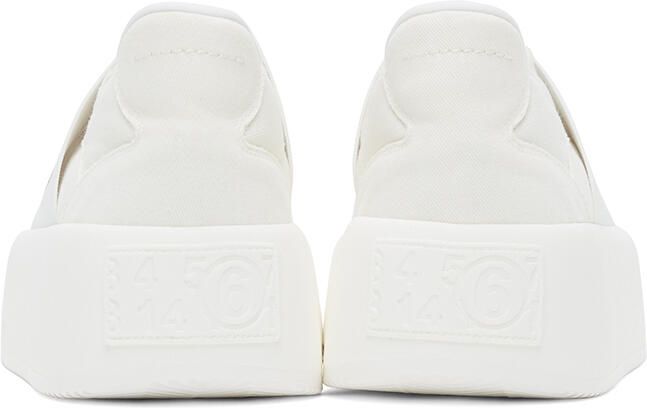 MM6 Maison Margiela White Logo Platform Sneakers - Picture 4