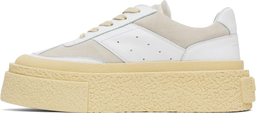 MM6 Maison Margiela White Platform Sneakers - Picture 3