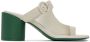 MM6 Maison Margiela Off-White Buckle Heeled Sandals - Thumbnail 1