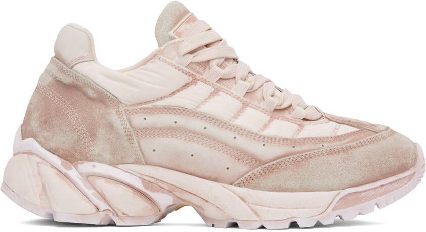 MM6 Maison Margiela Pink Smudged Sneakers